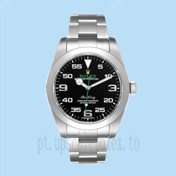 Rolex Air-king Masculino 40mm m116900-0001 Tom Prata Assistir - Image 2