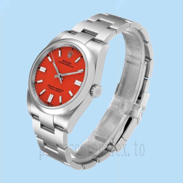 Rolex Oyster Perpetual 41mm Unissex m124300-0007 Mostrador Vermelho Coral Automático - Image 3
