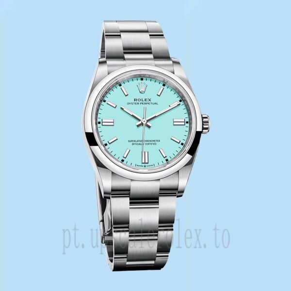 Rolex Oyster Perpetual 36mm m126000-0006 Unissex Mostrador azul turquesa Tom Prata - Image 2