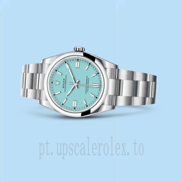 Rolex Oyster Perpetual 36mm m126000-0006 Unissex Mostrador azul turquesa Tom Prata - Image 3