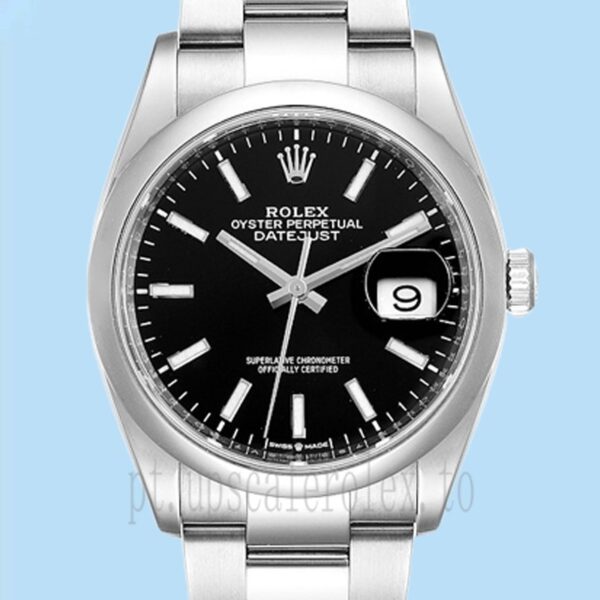 Rolex Datejust m126200-0004 Masculino 36mm Tom Prata