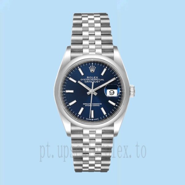 Rolex Datejust m126200-0005 Masculino 36mm Pulseira Ostra Mostrador azul - Image 2