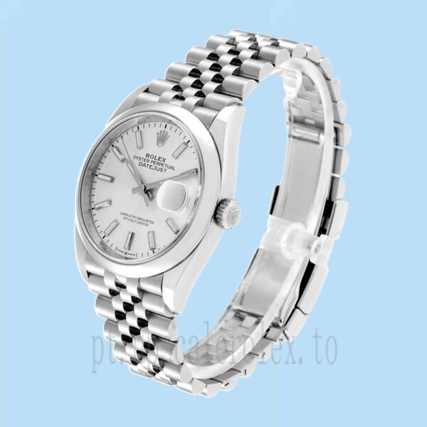 Rolex Datejust Masculino 36mm m126200-0001 Tom Prata Mostrador Prateado - Image 3