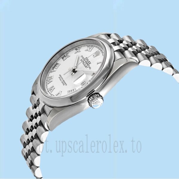 Rolex Datejust Masculino 36mm m126200-0007 Tom Prata Mostrador Branco - Image 3