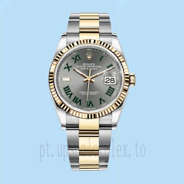 Rolex Datejust Masculino m126233-0036 36mm Tom Prata Pulseira Jubileu - Image 2