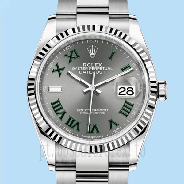 Rolex Datejust Masculino m126234-0046 36mm Tom Prata