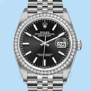 Rolex Datejust m126284rbr-0007 Senhoras 36mm Tom Prata