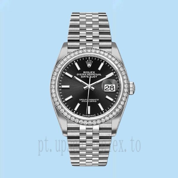Rolex Datejust m126284rbr-0007 Senhoras 36mm Tom Prata - Image 2