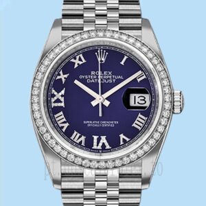 Rolex Datejust Senhoras m126284rbr-0013 36mm Assistir Tom Prata