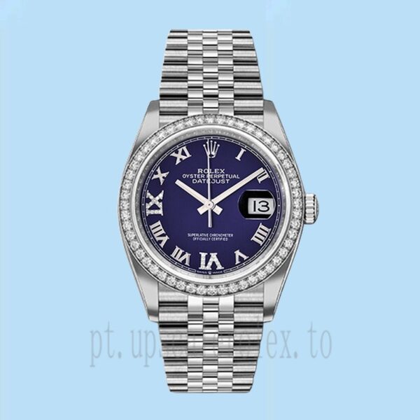 Rolex Datejust Senhoras m126284rbr-0013 36mm Assistir Tom Prata - Image 2