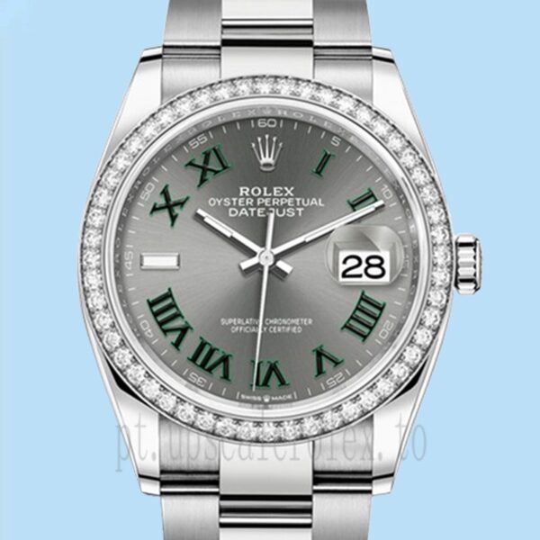 Rolex Datejust 36mm Senhoras m126284rbr-0038 Mostrador Cinza Assistir