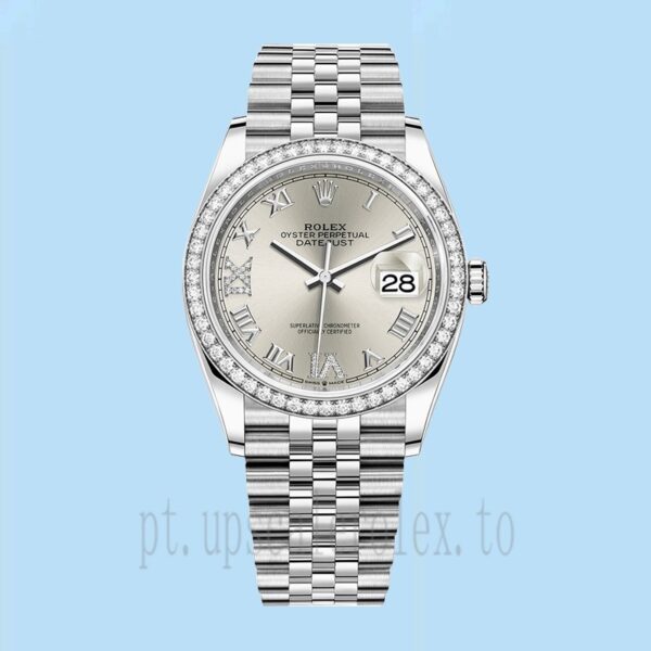 Rolex Datejust Senhoras 36mm m126284rbr-0021 Mostrador Prateado - Image 2