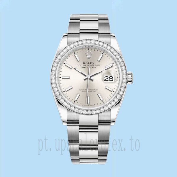 Rolex Datejust m126284rbr-0006 Senhoras 36mm Tom Prata - Image 2