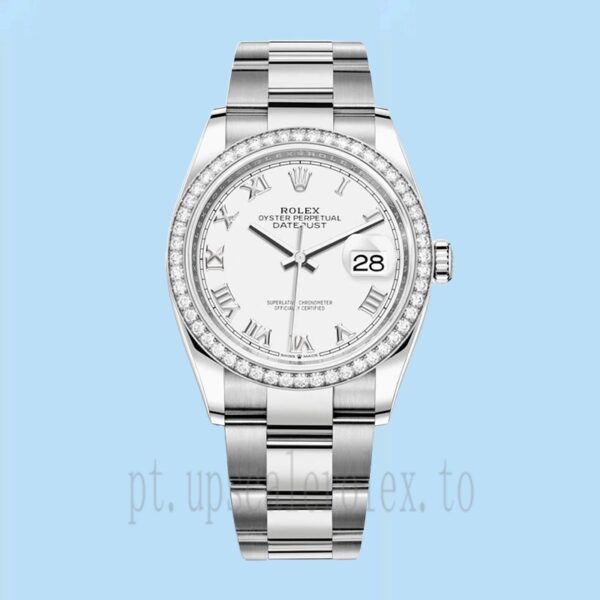 Rolex Datejust m126284rbr-0018 Senhoras 36mm Tom Prata Assistir - Image 2