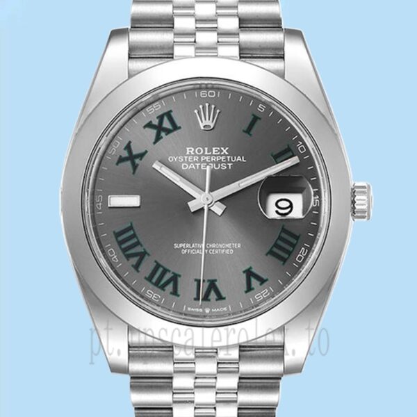 Rolex Datejust Masculino 41mm m126300-0014 Automático Mostrador De Wimbledon
