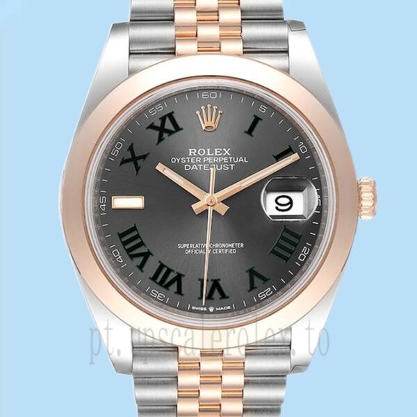 Rolex Datejust m126301-0016 41mm Masculino Mostrador De Wimbledon Pulseira Jubileu
