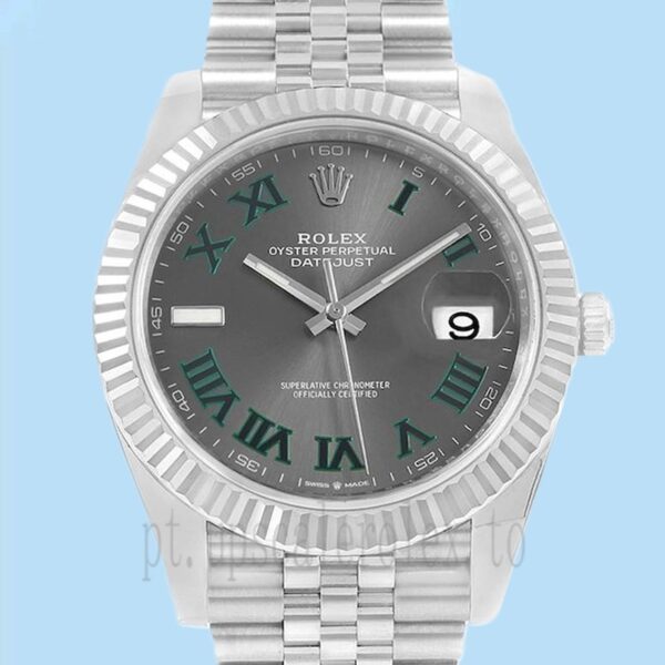 Rolex Datejust 41mm Masculino m126334-0022 Mostrador De Wimbledon