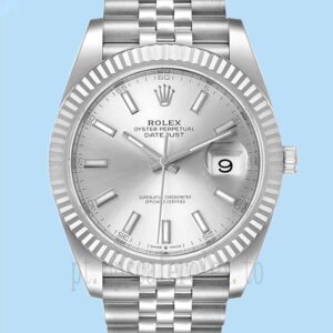 Rolex Datejust Masculino 41mm 126334SSJ Pulseira Jubileu Mostrador Prateado