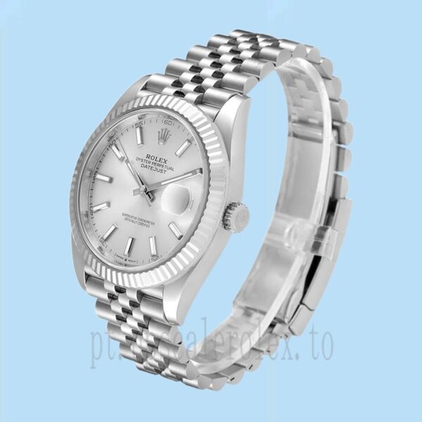Rolex Datejust Masculino 41mm 126334SSJ Pulseira Jubileu Mostrador Prateado - Image 3