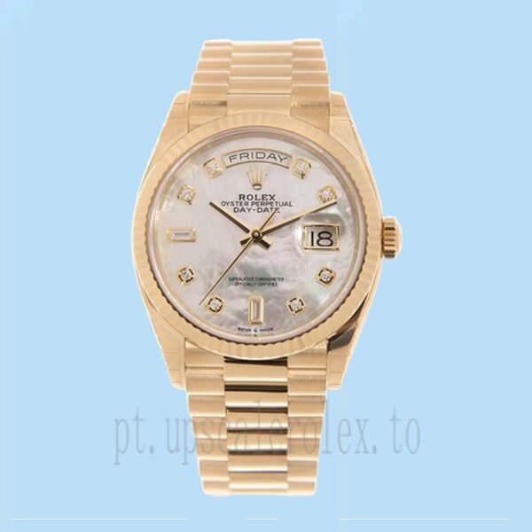 Rolex Day-date Unissex m128238-0011 36mm Tom De Ouro Assistir - Image 2