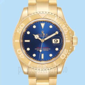Rolex Yacht-master 16628BLSO 40mm Masculino Tom De Ouro Pulseira Ostra