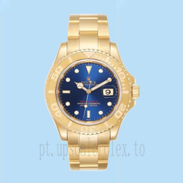 Rolex Yacht-master 16628BLSO 40mm Masculino Tom De Ouro Pulseira Ostra - Image 2