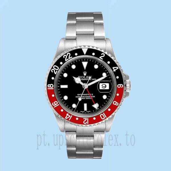 Rolex Gmt Master Ii Masculino 16710COKE 40mm Mostrador Preto Pulseira Ostra - Image 2