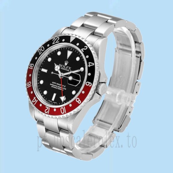 Rolex Gmt Master Ii Masculino 16710COKE 40mm Mostrador Preto Pulseira Ostra - Image 3