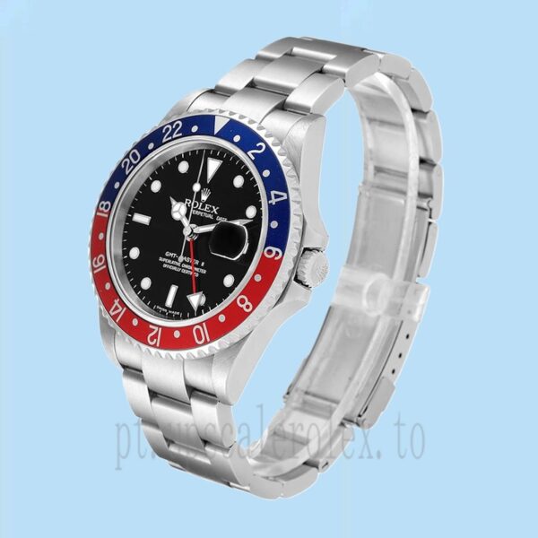 Rolex Gmt Master Ii Masculino 16710PEPSI 40mm Tom Prata Assistir - Image 3