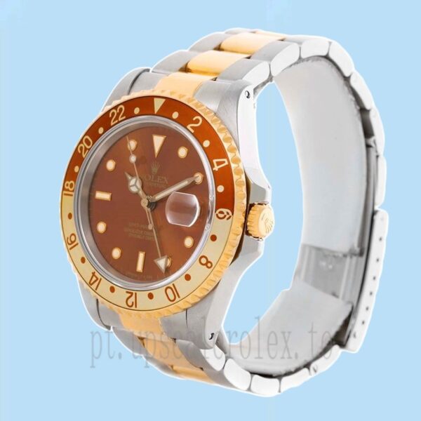 Rolex Gmt Master 40mm Masculino 16713BNSO Automático Tom De Ouro - Image 3