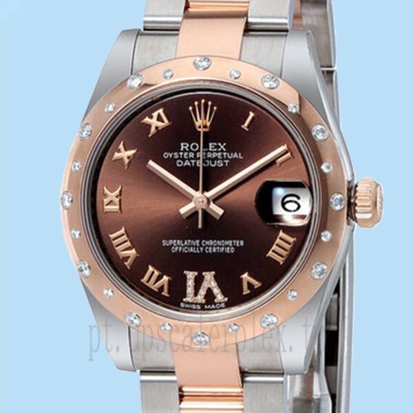 Rolex Datejust Senhoras 31mm 178341-72161 Tom De Ouro Rosa Assistir