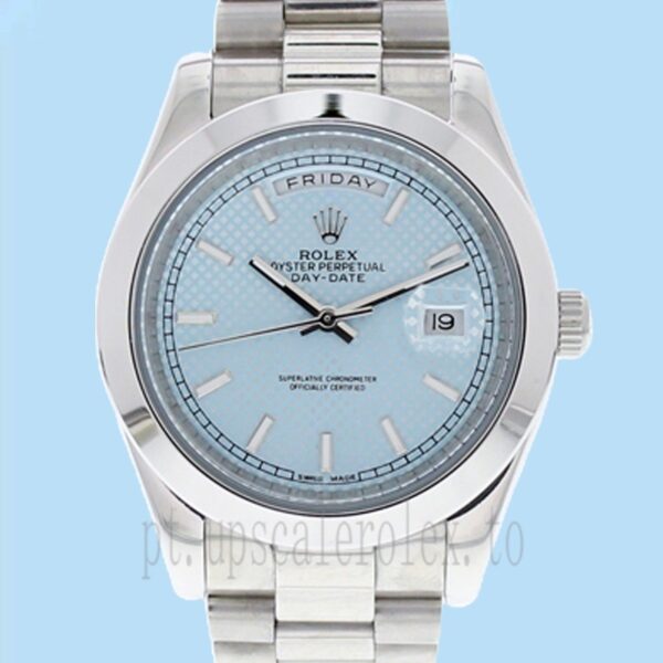 Rolex Day-date m228206-0004 40mm Masculino Assistir Mostrador azul