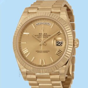 Rolex Day-Date Masculino 40mm m228238-0002 Tom De Ouro Mostrador De Champanhe
