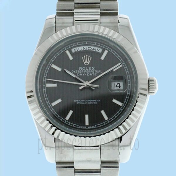 Rolex Day-date 228239BKSP 40mm Masculino Tom Prata Automático