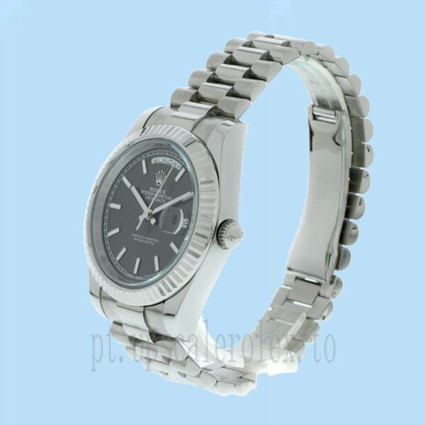 Rolex Day-date 228239BKSP 40mm Masculino Tom Prata Automático - Image 3