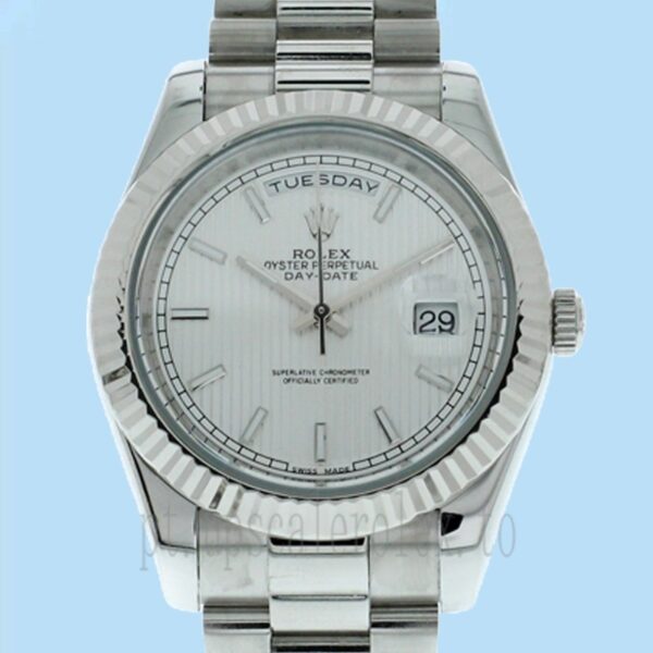 Rolex Day-Date 228239WSJ Masculino 40mm Assistir Mostrador Branco