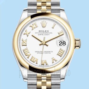 Rolex Datejust 31mm m278243-0002 Senhoras Tom Prata