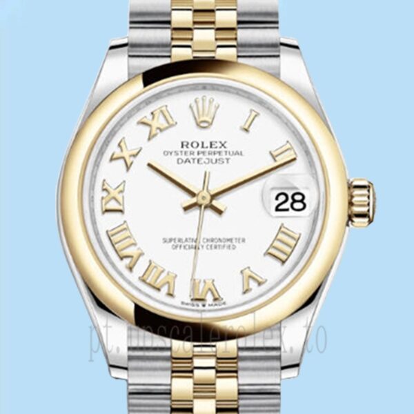 Rolex Datejust 31mm m278243-0002 Senhoras Tom Prata