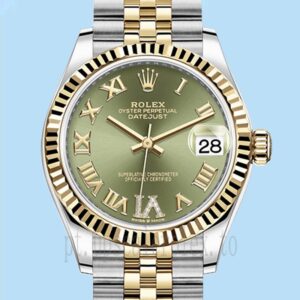 Rolex Datejust m278273-0016 31mm Senhoras Pulseira Jubileu Mostrador Verde
