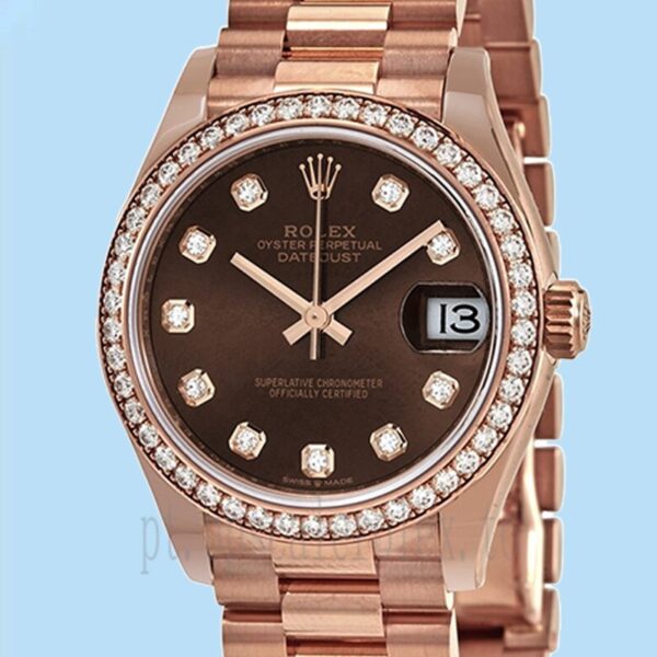 Rolex Datejust 31mm m278285rbr-0006 Senhoras Mostrador De Chocolate