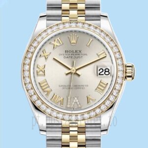 Rolex Datejust 31mm Senhoras m278383rbr-0004 Mostrador Prateado