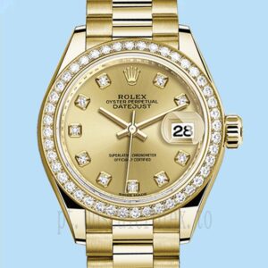 Rolex Datejust 28mm Senhoras m279138rbr-0023 Assistir Tom De Ouro