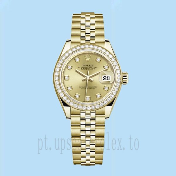 Rolex Datejust 28mm Senhoras m279138rbr-0023 Assistir Tom De Ouro - Image 5