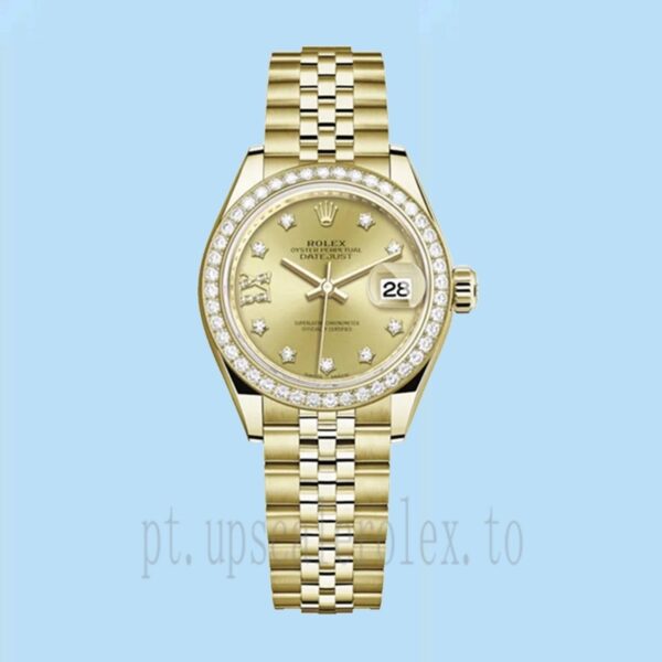 Rolex Datejust m279138rbr-0006 28mm Senhoras Pulseira Presidente/Pulseira Jubileu - Image 5