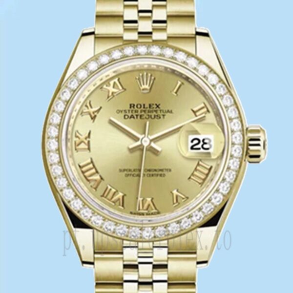 Rolex Datejust Senhoras m279138rbr-0022 28mm Mostrador De Champanhe Assistir