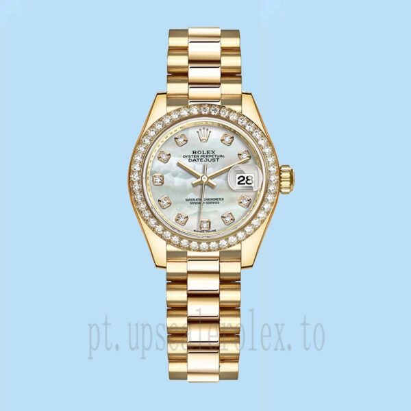 Rolex Datejust 28mm Senhoras m279138rbr-0015 Tom De Ouro Assistir - Image 2