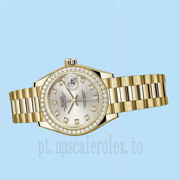 Rolex Datejust m279138rbr-0019 Senhoras 28mm Automático Mostrador Prateado - Image 3