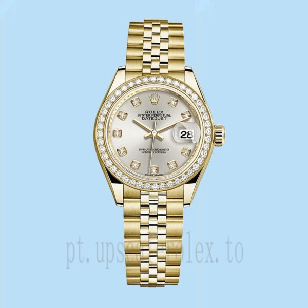 Rolex Datejust m279138rbr-0019 Senhoras 28mm Automático Mostrador Prateado - Image 5