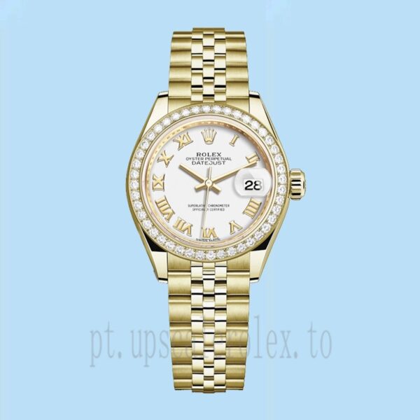 Rolex Datejust Senhoras 28mm m279138rbr-0032 Mostrador Branco Pulseira Jubileu - Image 2