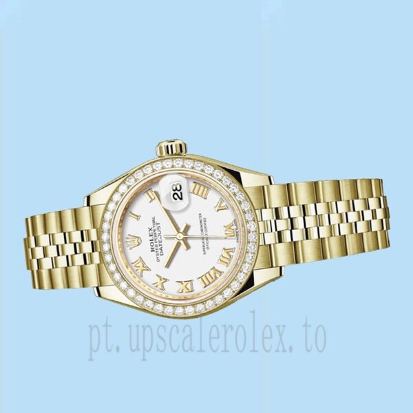 Rolex Datejust Senhoras 28mm m279138rbr-0032 Mostrador Branco Pulseira Jubileu - Image 3